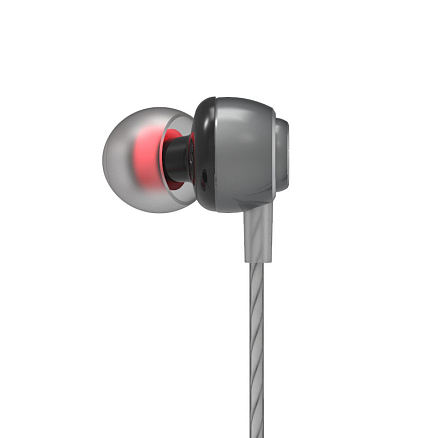 Наушники Ritmix RH-150M вакуумные с микрофоном и пультом серые