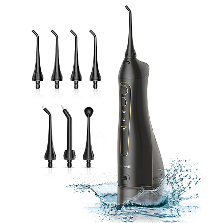 Ирригатор Fairywill 5020E (черный, 8 насадок)