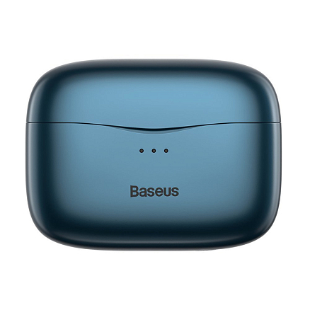 Наушники TWS беспроводные Bluetooth Baseus Simu S2 вакуумные с микрофоном и активным шумоподавлением синие