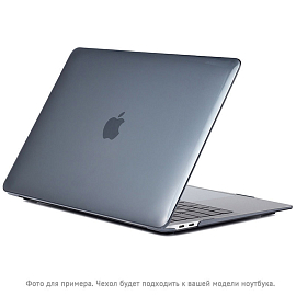 Чехол для Apple MacBook Air 13 (2018-2019) A1932, (2020) А2179, M1 (2020) A2337 пластиковый глянцевый DDC Crystal Shell черный