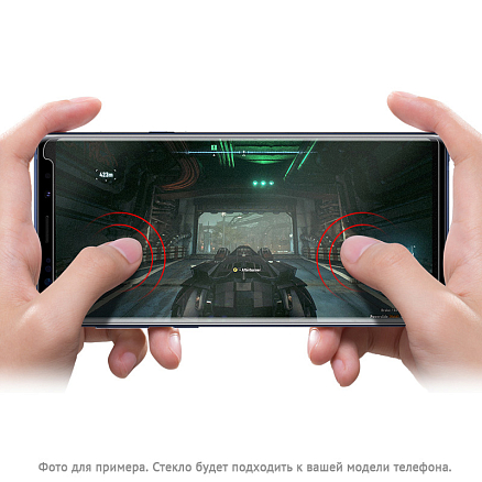 Защитное стекло для Samsung Galaxy S10+ G975 на весь экран противоударное T-Max Liquid c УФ-клеем матовое