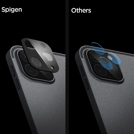 Защитное стекло на камеру для iPad Pro 11 2021, iPad Pro 12.9 2021 Spigen черное 2 шт.