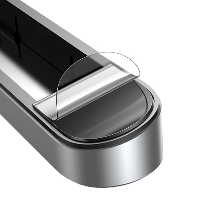 Автовизитка на липучке Baseus Sliding Cover серебристая