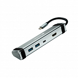 Переходник Type-C - HDMI 4K, 2 х USB 3.0, Type-C PD 60W Canyon DS-3
