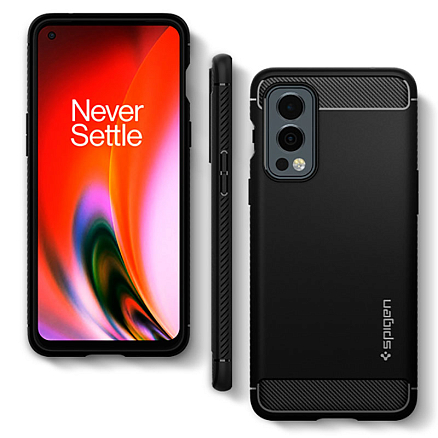Чехол для OnePlus Nord 2 гелевый Spigen SGP Rugged Armor черный