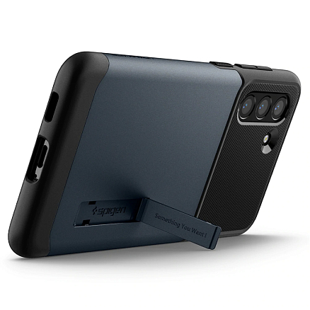 Чехол для Samsung Galaxy S21 FE гибридный тонкий Spigen Slim Armor черно-графитовый