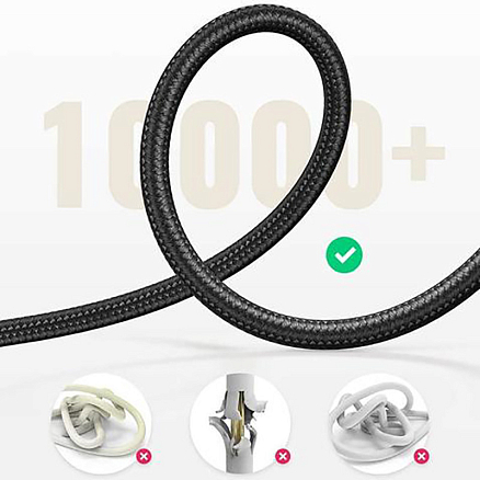 Кабель 3,5 мм - 3,5 мм (стандартный аудио разъем) Aux 1 метр плетеный Ugreen AV112 черный