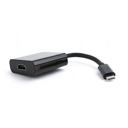 Переходник Type-C - HDMI (папа - мама) 15 см Cablexpert A-CM-HDMIF-01 черный