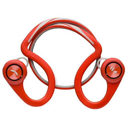 Наушники беспроводные Bluetooth Plantronics BackBeat Fit вакуумные с микрофоном для спорта красно-серые