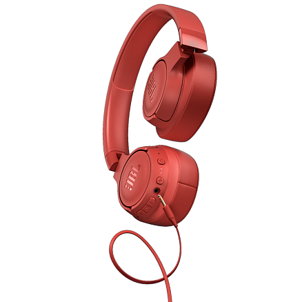 Наушники беспроводные Bluetooth JBL Tune 750NC полноразмерные с микрофоном и активным шумоподавлением коралл