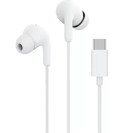 Наушники Xiaomi Earphone M2413E1 в разъем Type-C вакуумные с микрофоном белые