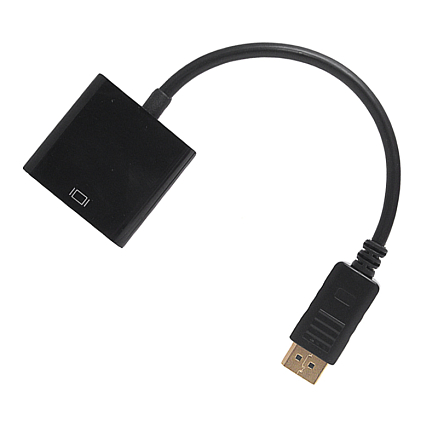 Переходник (преобразователь) DisplayPort - VGA (папа - мама) 15 см Cablexpert черный