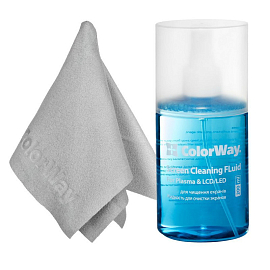 Набор для чистки экранов ColorWay CW-9009BL спрей 200 мл и салфетка