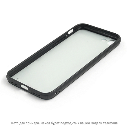 Чехол для iPhone X, XS гибридный Beeyo Glass голубой