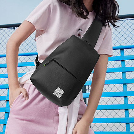 Рюкзак однолямочный Ninetygo Sity Sling с отделением для планшета черный