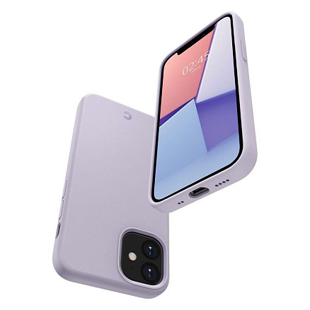 Чехол для iPhone 12 Mini силиконовый Spigen Cyrill Silicone сиреневый