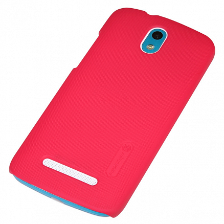 Чехол для HTC Desire 500 пластиковый тонкий Nillkin Super Frosted красный