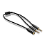Переходник 3,5 мм 4 pin - 2 х 3,5 мм наушники и микрофон (мама - папа, папа) 20 см Ugreen AV140 черный