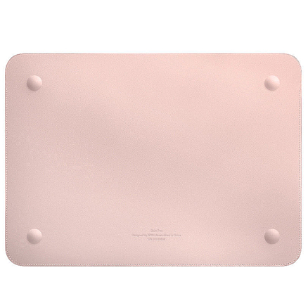 Чехол для Apple MacBook Pro 13 A1708, A1989, A1706, A1502, A1425, A1278, A2159, A2251, A2289 кожаный футляр WiWU Skin Pro II розовый