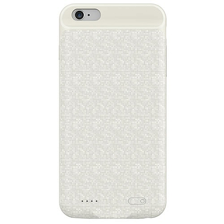 Чехол-аккумулятор для iPhone 6, 6S Baseus Plaid 2500mAh белый