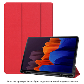 Чехол для Samsung Galaxy Tab S7 11.0 T870, T875, S8 11.0 кожаный Nova-09 красный