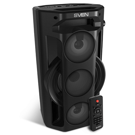 Портативная акустическая система Sven PS-680 с подсветкой, FM-радио, USB и поддержкой MicroSD карт черная