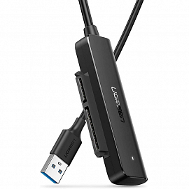 Кабель USB 3.0 - SATA для подключения жестких дисков 0,5 м Ugreen CM321 черный