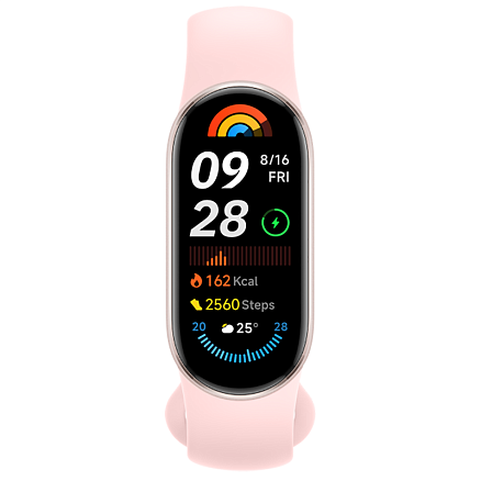 Фитнес-браслет Xiaomi Smart Band 9 (розовое золото, с розовым силиконовым ремешком, международная версия)