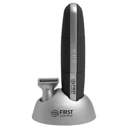 Триммер для бороды, усов, носа и ушей First Austria FA-5680-2-SI черно-серебристый