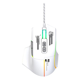 Мышь проводная оптическая R8 1639 Gaming с подсветкой игровая белая