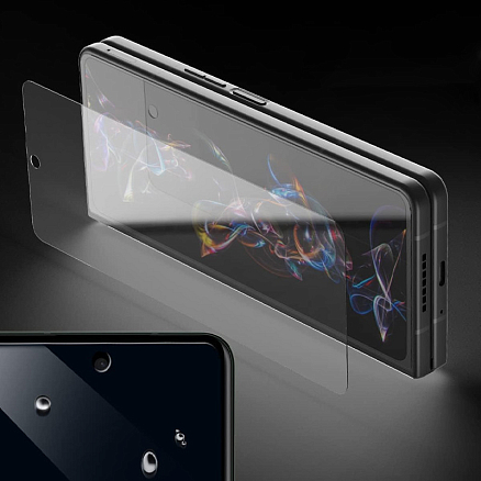 Защитное стекло на весь экран противоударное (2 шт.) и защитное стекло на камеру для Samsung Galaxy Z Fold 4 WhiteStone Dome Glass EZ прозрачное