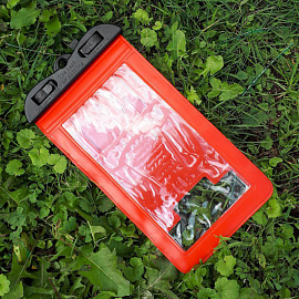 Водонепроницаемый чехол для телефона до 5,8 дюйма наручный Nova-N2 красный