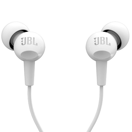 Наушники JBL C100SI вакуумные с микрофоном белые
