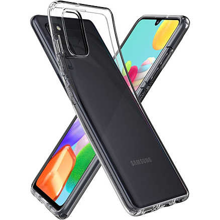 Чехол для Samsung Galaxy A41 гелевый ультратонкий Spigen Liquid Crystal прозрачный