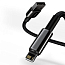 Кабель USB - Lightning для зарядки iPhone 2 м 2.4А плетеный Baseus Tungsten Gold черный