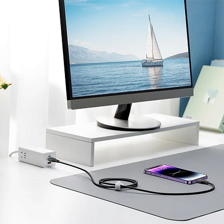 Кабель USB - Lightning для зарядки iPhone 1,2 м 2.4A Baseus Pudding P10355700111-00/CB000052 черный