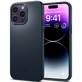 Чехол для iPhone 14 Pro Max пластиковый Spigen Thin Fit серый