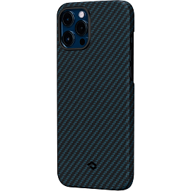 Чехол для iPhone 12 Pro Max кевларовый тонкий Pitaka MagEZ черно-синий