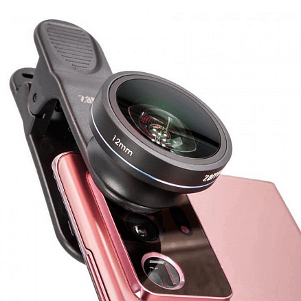 Объектив для телефона Zarrumi Fisheye 12 мм 190° универсальный на прищепке