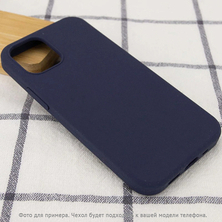 Чехол для Xiaomi Redmi Note 13 4G силиконовый Color Soft Touch темно-синий