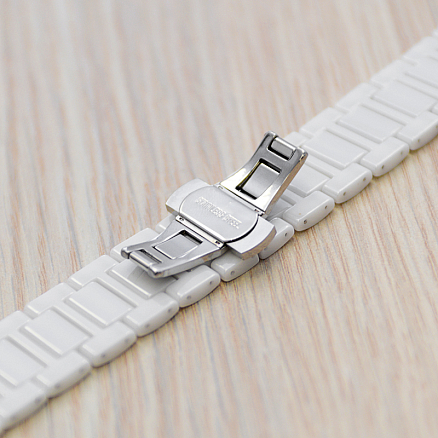 Ремешок-браслет для Apple Watch 42 и 44 мм керамический Nova Segment белый