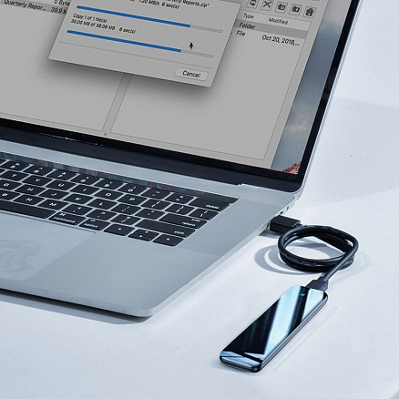 Корпус для SSD M.2 диска Type C 3.2 Gen 1 с кабелем Baseus Full Speed серый