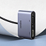 Преобразователь USB 3.0 - HDMI, VGA (папа - мама, мама) с кабелем Ugreen CM449 серый
