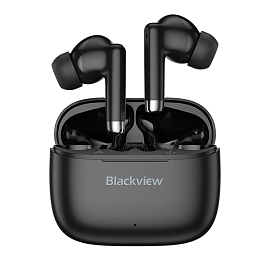 Наушники TWS беспроводные Blackview AirBuds 4 вакуумные с микрофоном черные