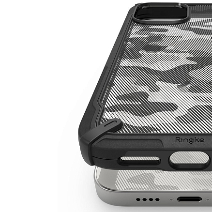 Чехол для iPhone 12 Mini гибридный Ringke Fusion X Design Camo черный