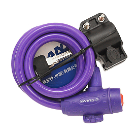 Замок для велосипеда тросовый Bike Lock 02 фиолетовый