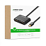 Переходник Mini DisplayPort - HDMI, VGA (папа - мама, мама) длина 19,5 см Ugreen MD115 черный