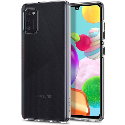 Чехол для Samsung Galaxy A41 гелевый ультратонкий Spigen Liquid Crystal прозрачный