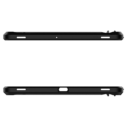 Чехол для Samsung Galaxy Tab S7 Plus 12.4 T970, T976, S8 Plus 12.4 гибридный для экстремальной защиты Spigen Tough Armor Tech черный