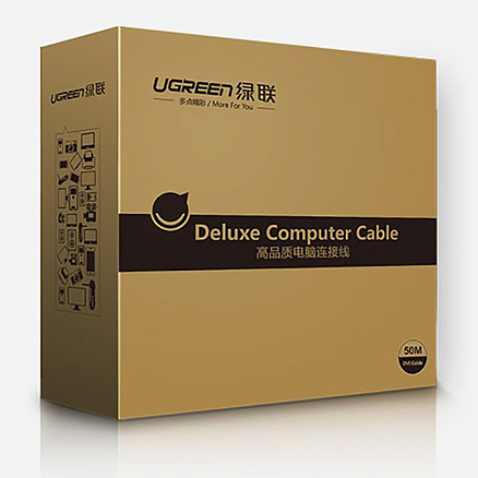 Кабель HDMI - HDMI (папа - папа) длина 10 м версия 1.2 2K 60Hz Ugreen HD104 черный